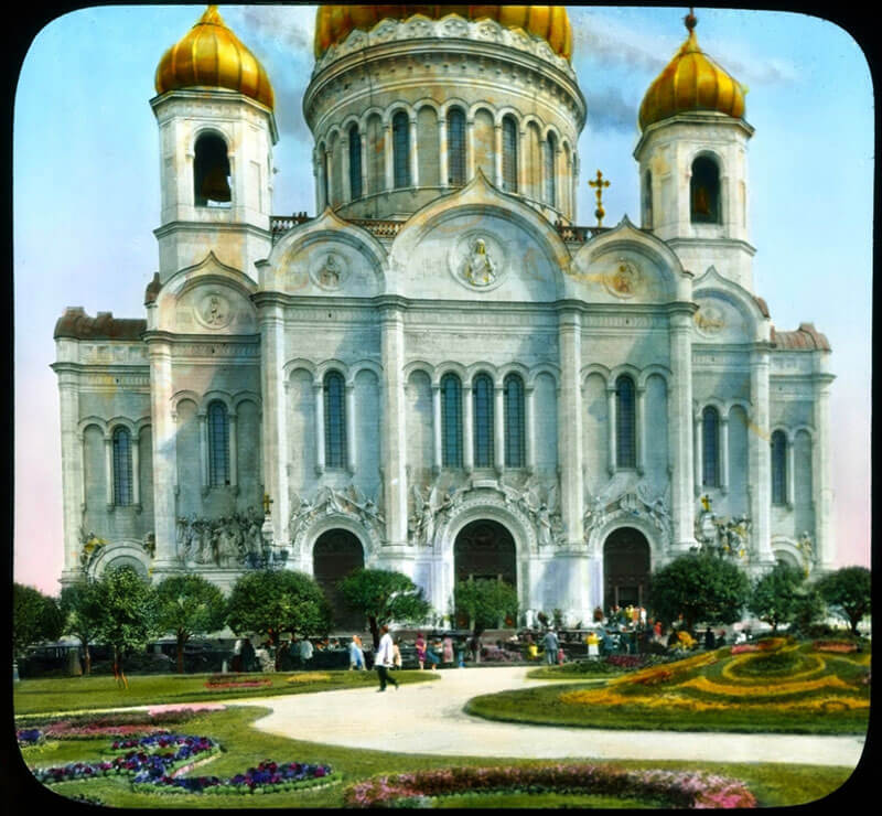 Храм Христа Спасителя, взорванный в 1931 году, Москва 1930-е годы
