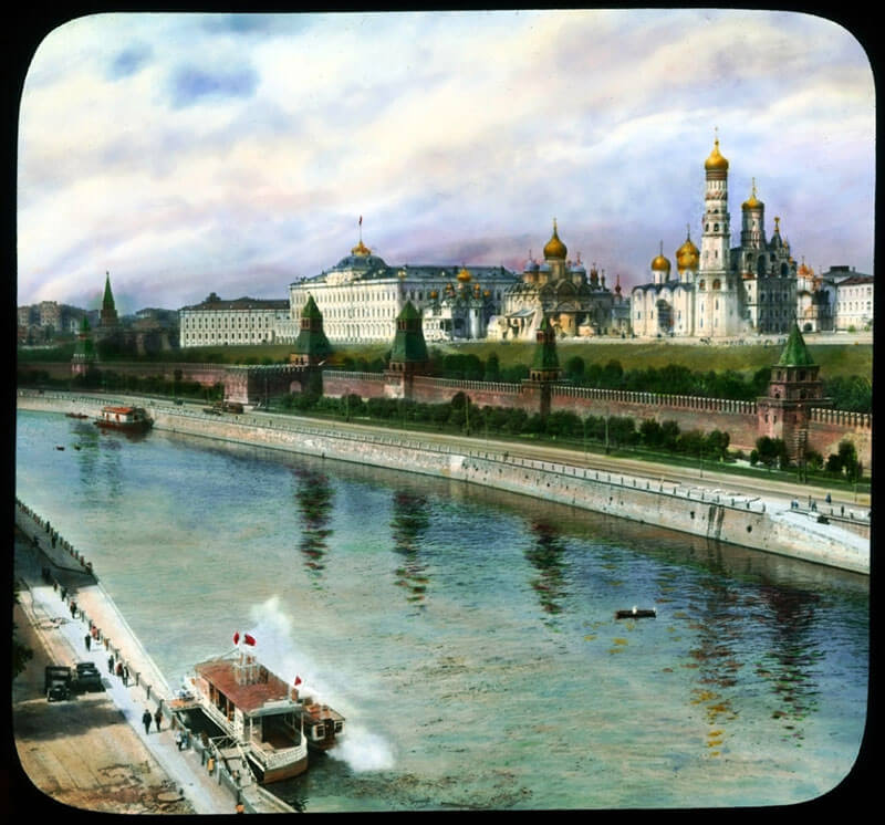 Вид на Кремль с Большого Москворецкого Моста, Москва 1930-е годы