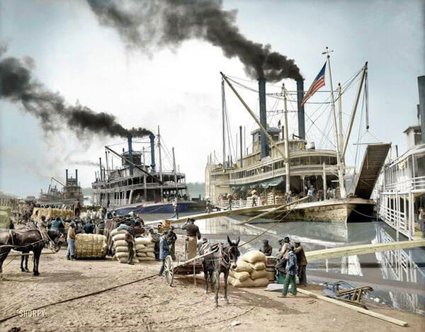 Пароходы на реке Миссисипи, 1907