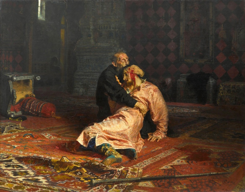 Иван Грозный и сын его Иван 16 ноября 1581 года – Илья Репин, 1885